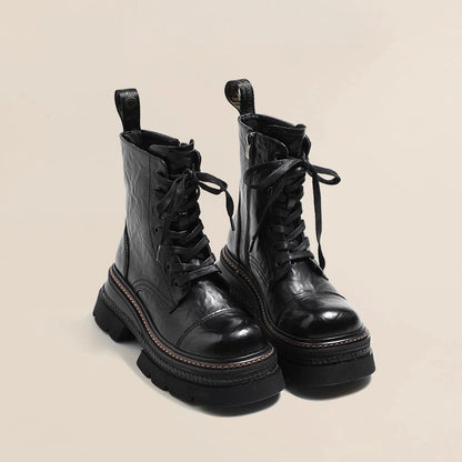 Botas Mujer Caña Media Cómodas con Cordones