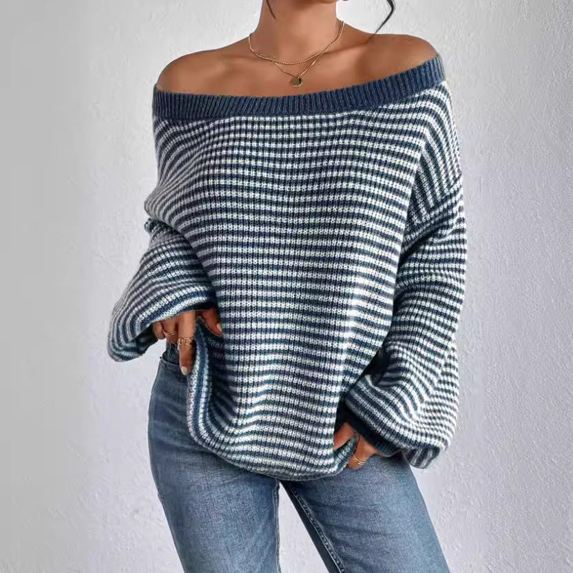Sudadera de punto cálido mujer moderna