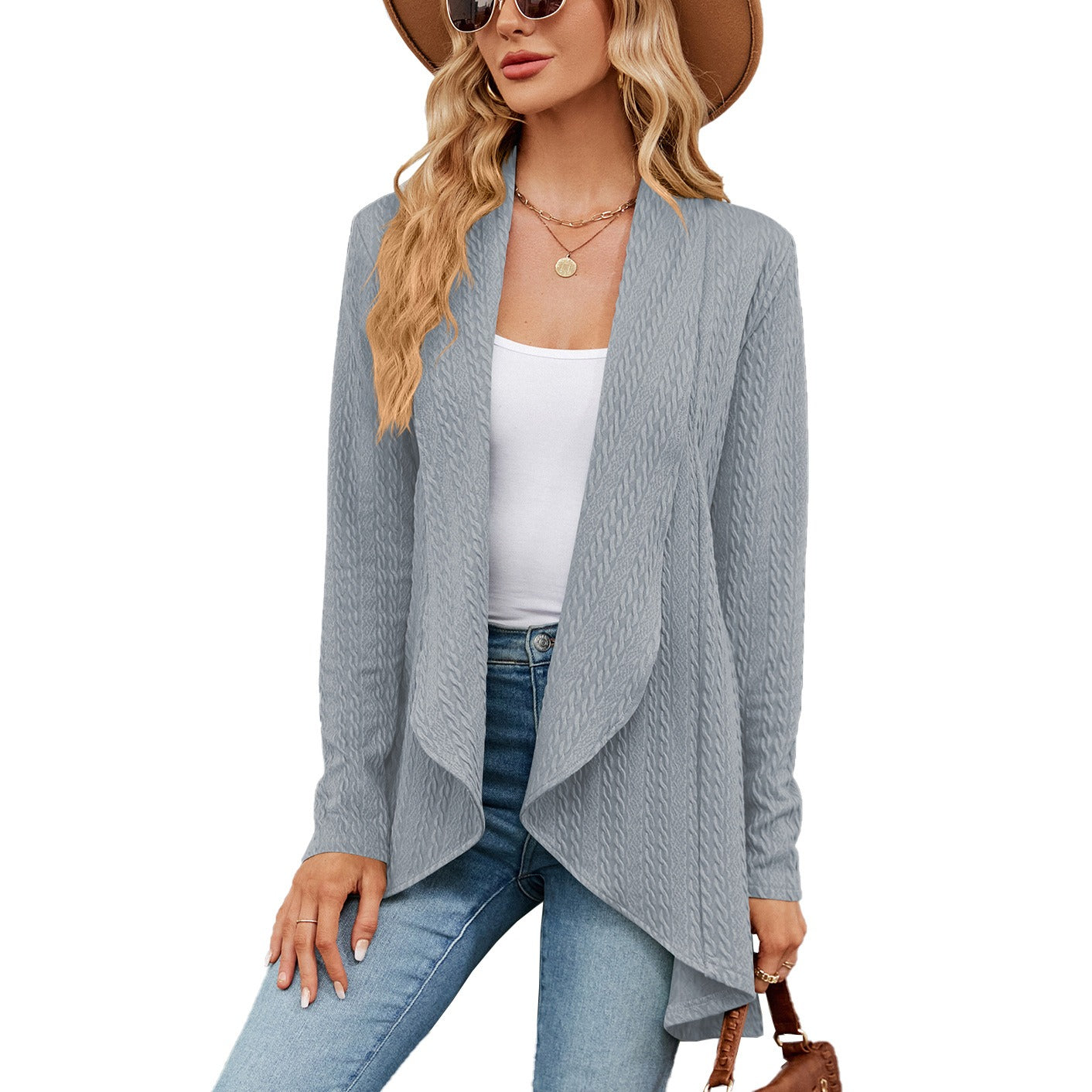 Chaqueta de punto suelta y cómoda