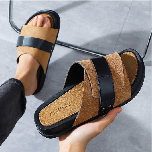 Sandalias Hombre Sintéticas Cómodas Cruzadas - Vestiria
