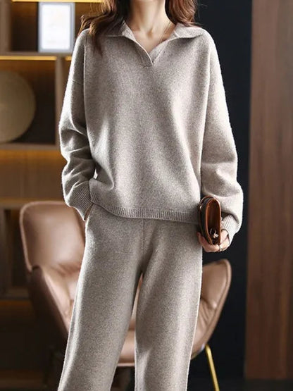 Traje deportivo mujer dos piezas cuello polo