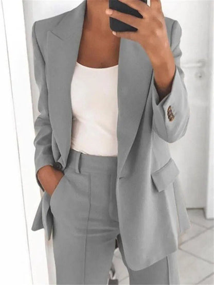 Traje Mujer Clásico Chaqueta y Pantalón