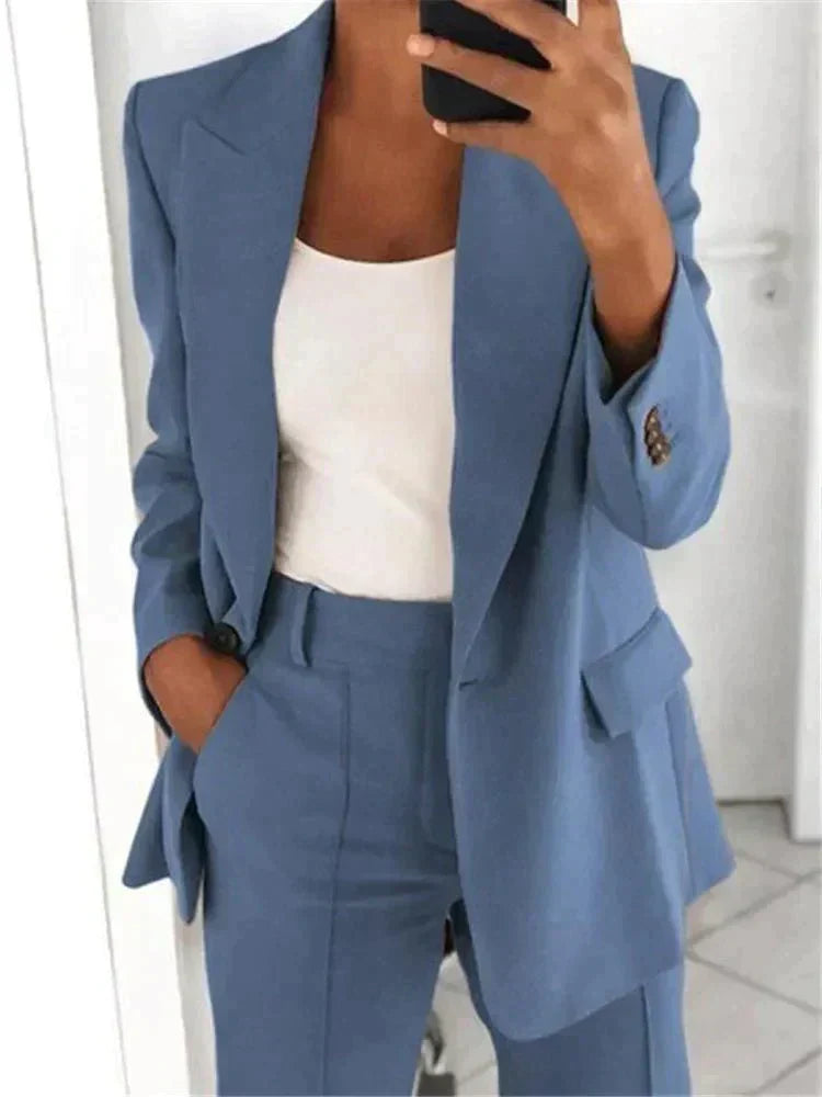 Traje Mujer Clásico Chaqueta y Pantalón