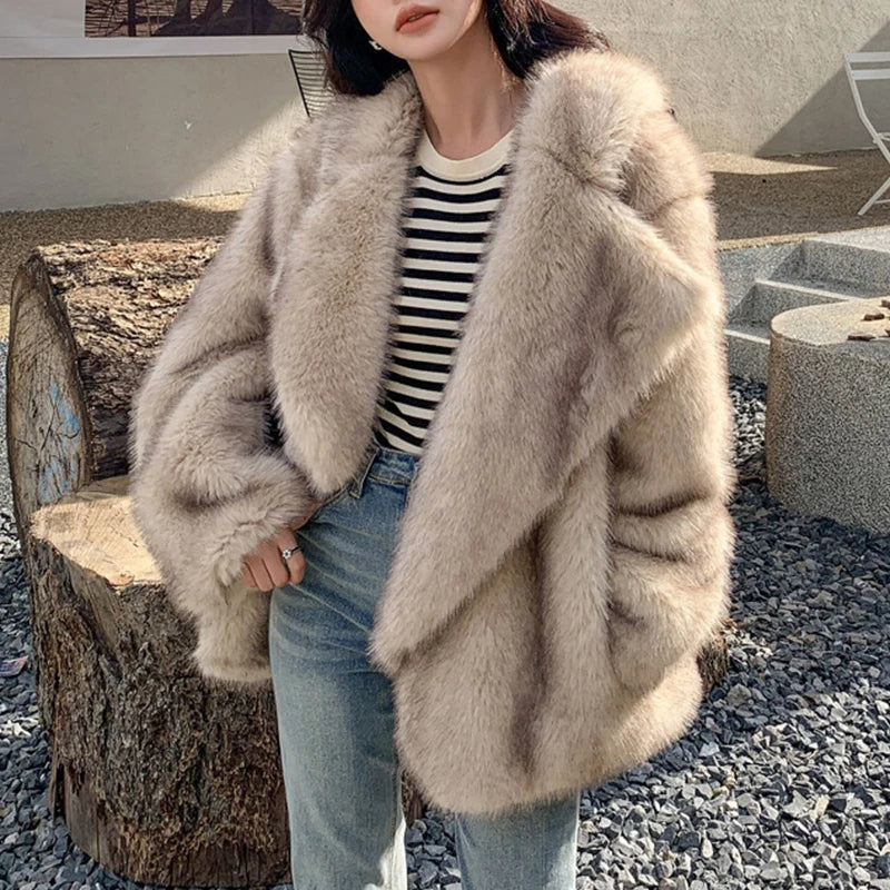 Abrigo Invierno Mujer Piel Sintética Elegante - Vestiria