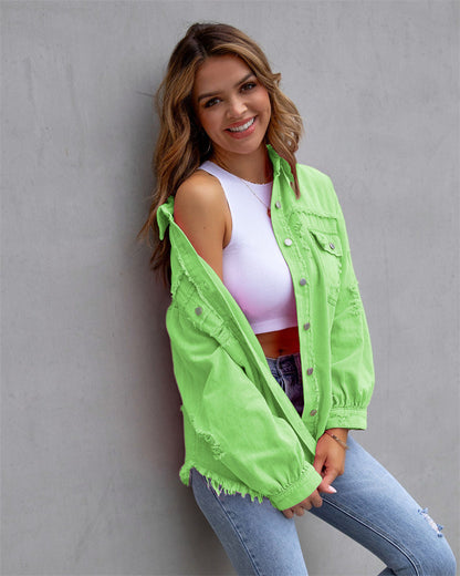 Chaqueta Vaquera Mujer Colorida Primavera