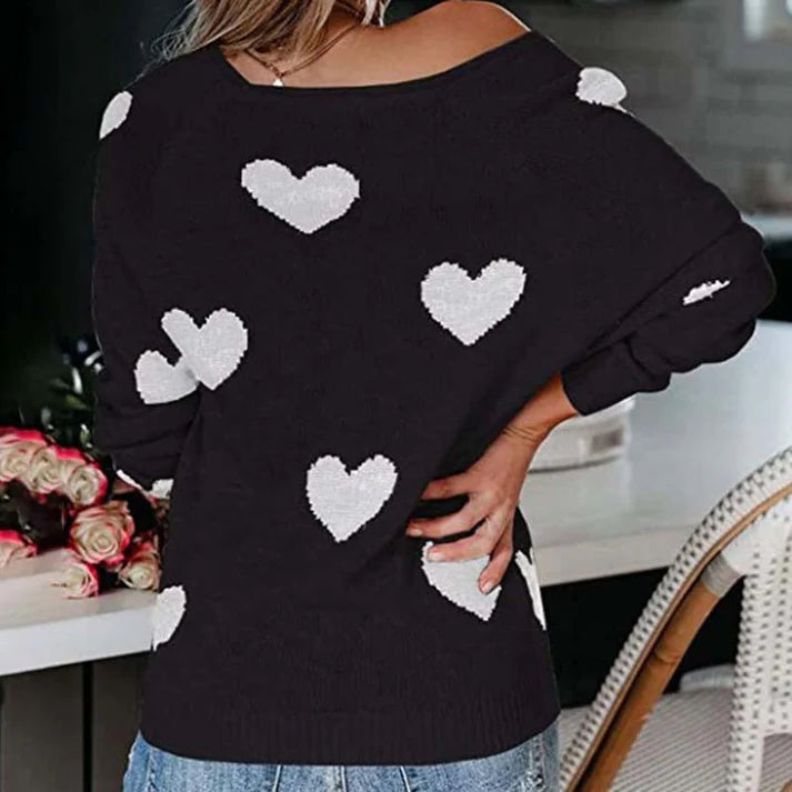 Jerséi de Punto Corazones Mujer