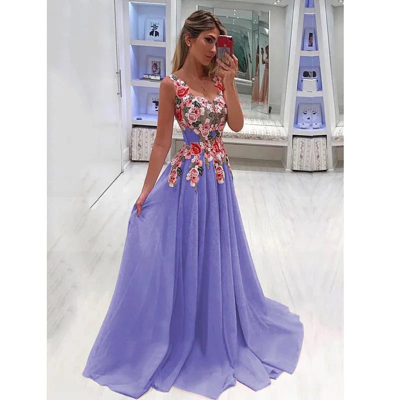 Vestido Floral Maxi Estampado Floral