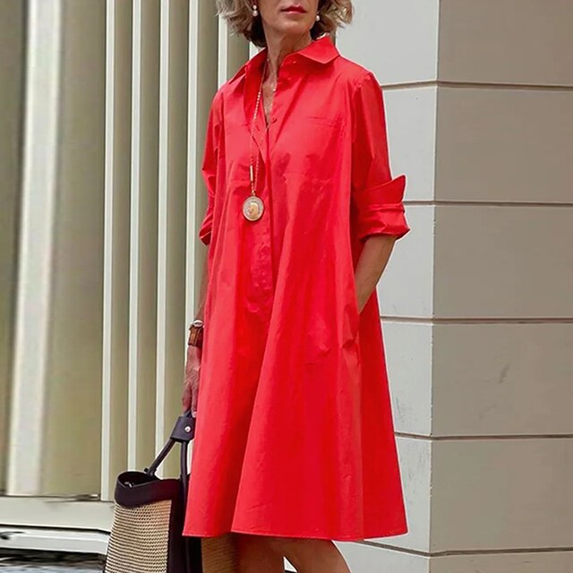Vestido Boho de Mujer con Mangas Largas