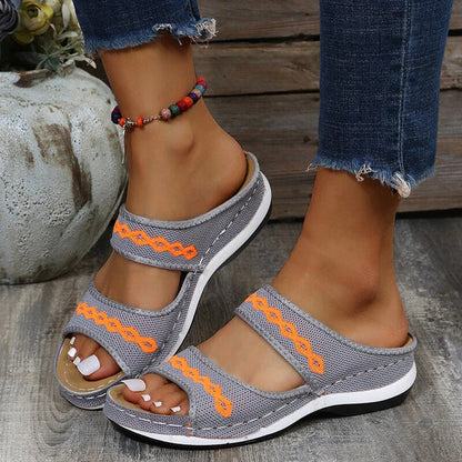 Sandalias cómodas para mujer con suela flexible y cierre seguro