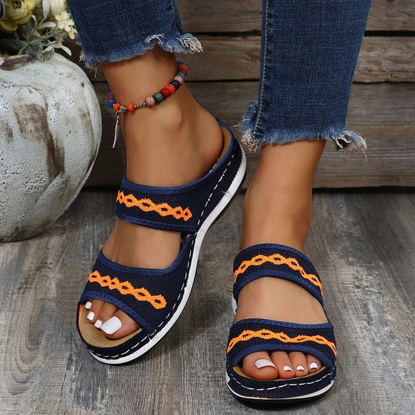 Sandalias cómodas para mujer con suela flexible y cierre seguro