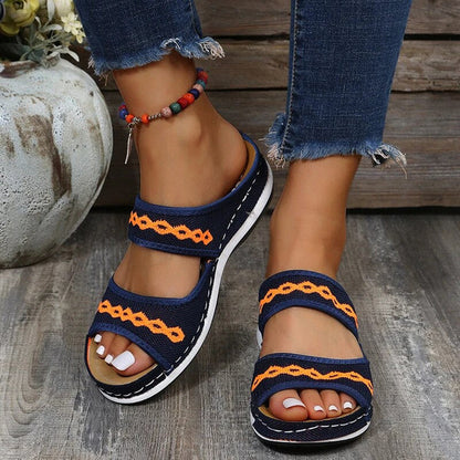 Sandalias cómodas para mujer con suela flexible y cierre seguro