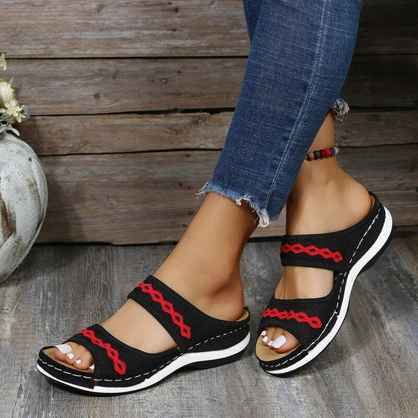 Sandalias cómodas para mujer con suela flexible y cierre seguro