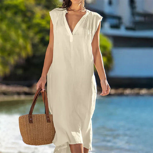 Vestido Mujer Cuello V Elegante - Vestiria