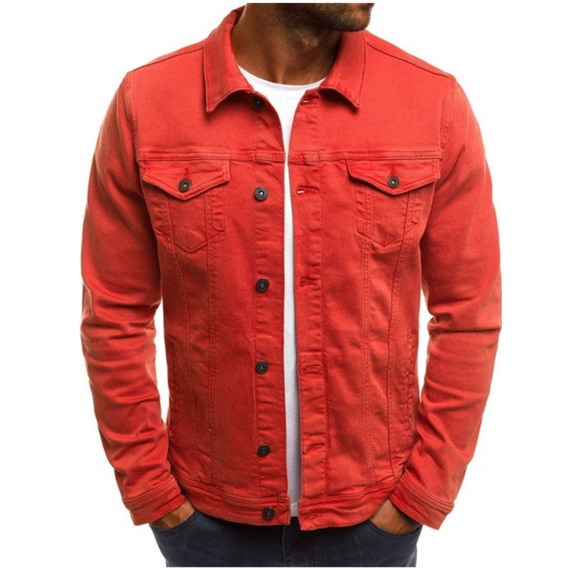 Chaqueta jeans cómoda hombre amplia