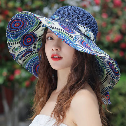 Sombrero Paja Ligero Plegable Verano