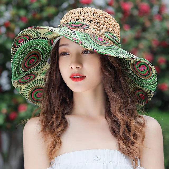 Sombrero Paja Ligero Plegable Verano