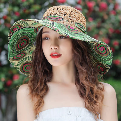 Sombrero Paja Ligero Plegable Verano