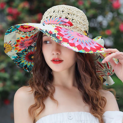 Sombrero Paja Ligero Plegable Verano