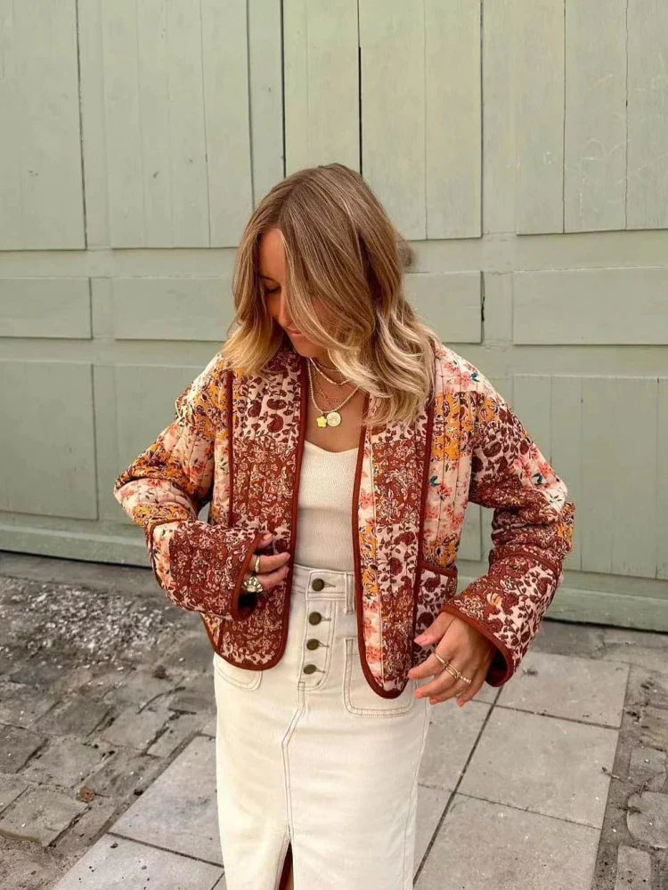 Chaqueta Cuadros Clásica Tejido Suave
