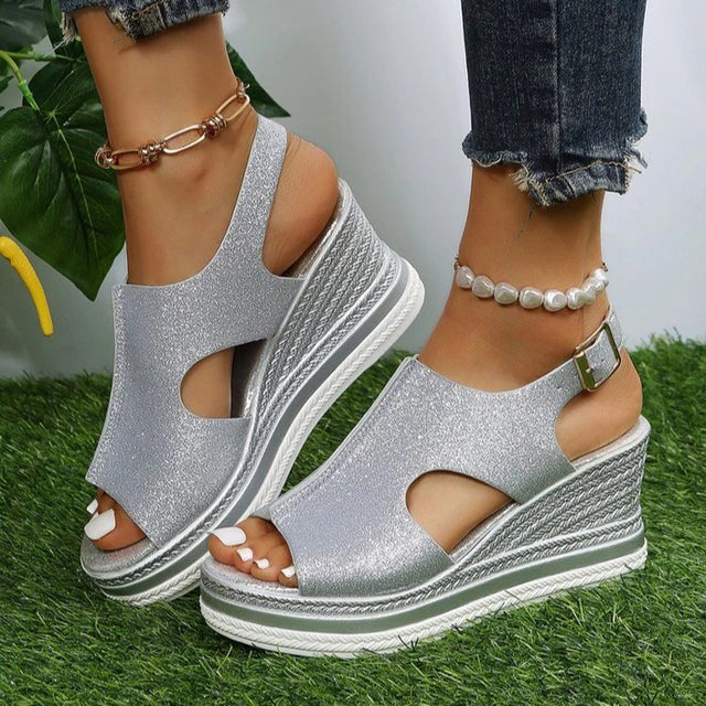 Sandalias de Verano Confortables con Cuña - Vestiria