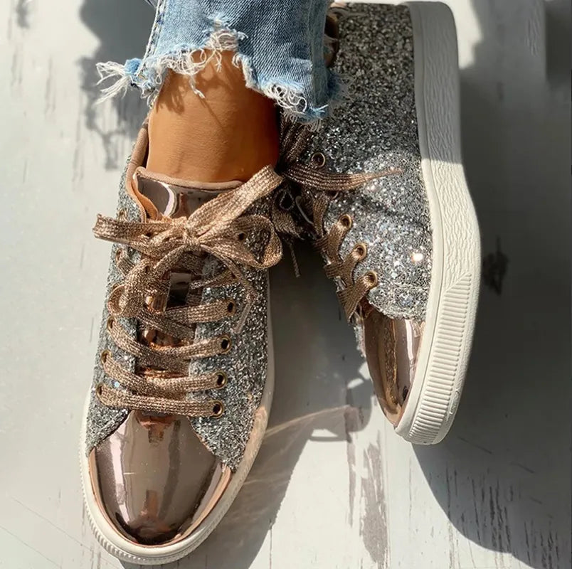 Zapatos Mujer Glamuroso Puntera Brillante - Vestiria