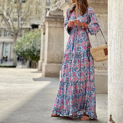 Vestido Boho Estampado Floral Gran Talla - Vestiria