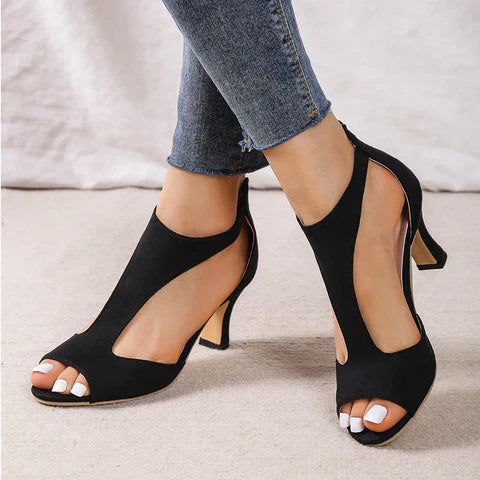 Sandalias cómodas con tacón bajo - Vestiria