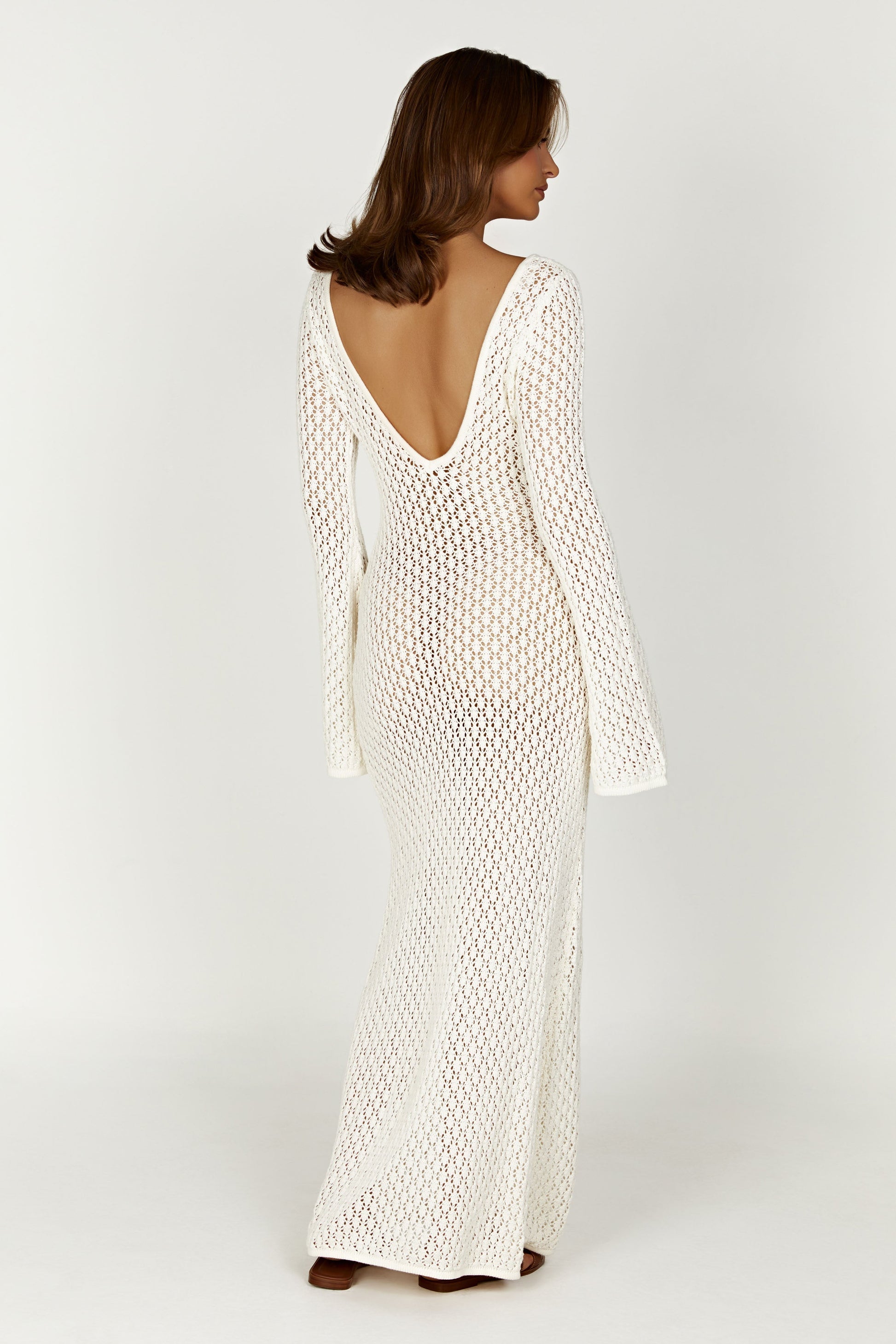 Vestido Elegante Blanco Mujer - Vestiria
