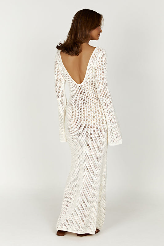 Vestido Elegante Blanco Mujer - Vestiria