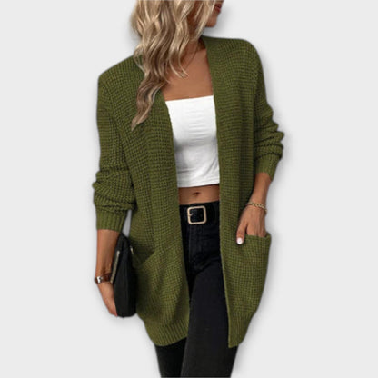 Cárdigan Invierno Mujer Abierto Cálido con Bolsillos - Vestiria