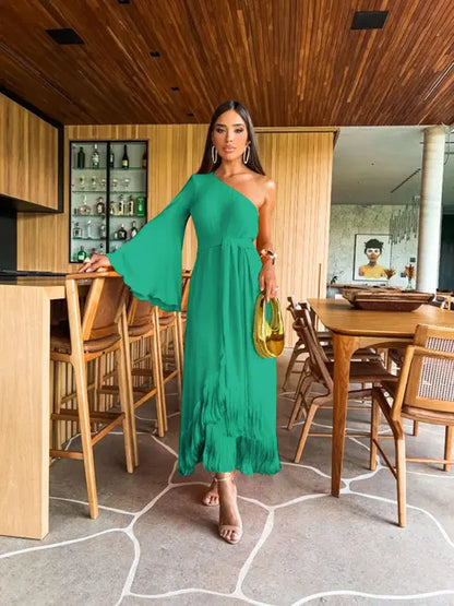 Vestido Fashion con Flecos Elegante