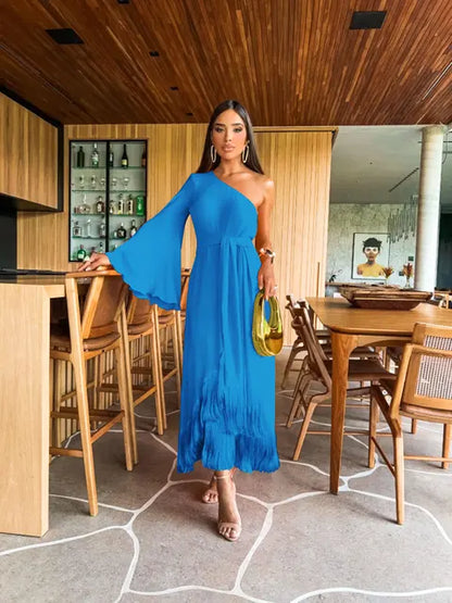 Vestido Fashion con Flecos Elegante