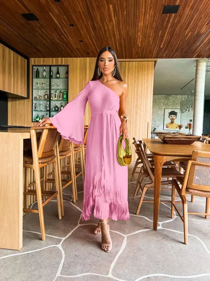 Vestido Fashion con Flecos Elegante