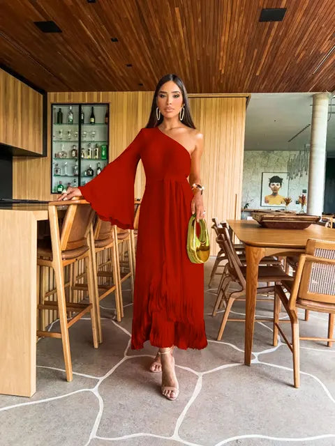 Vestido Fashion con Flecos Elegante