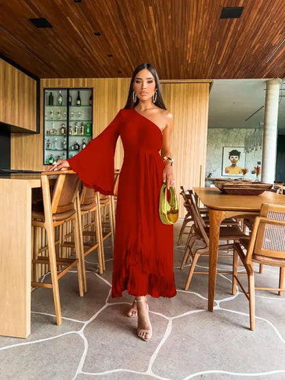 Vestido Fashion con Flecos Elegante