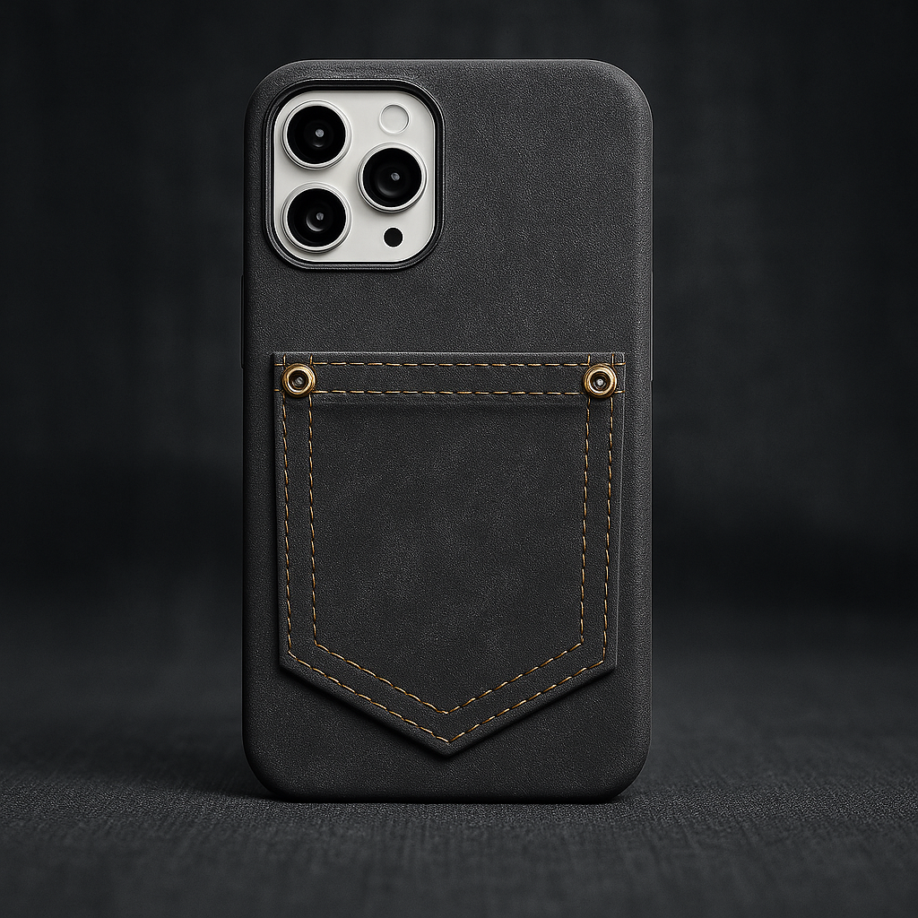 Funda Denim Estilo Vintage para iPhone