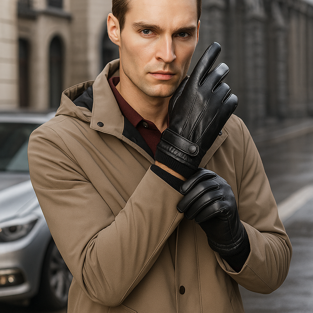 Guantes Cuero Hombre Clásicos Ajuste Perfecto - Vestiria