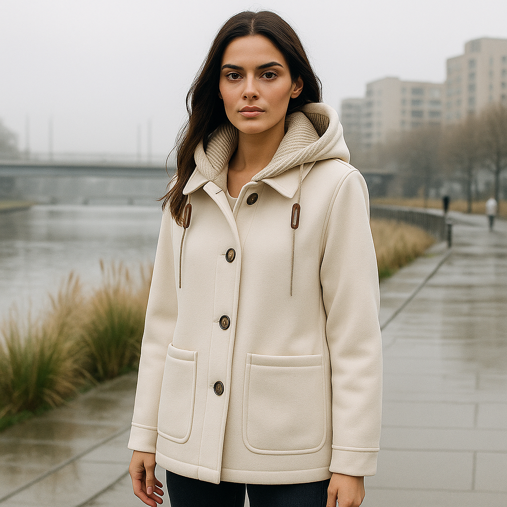 Chaqueta de mujer con capucha acolchada