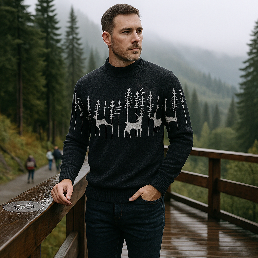 Jerséis Hombre Cuello Alto Invierno Acogedor