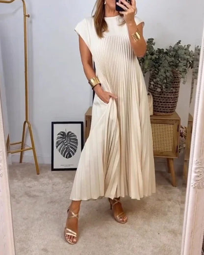 Vestido Plisado Clásico Elegante