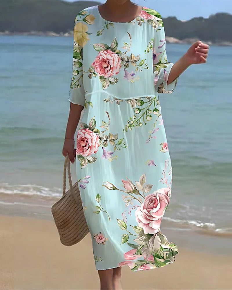 Vestido Floral Estilo Boho para Mujer