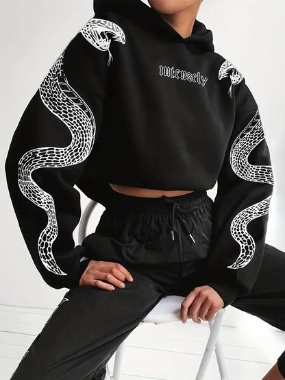 Sudadera Capucha Algodón Estampado Mujer - Vestiria