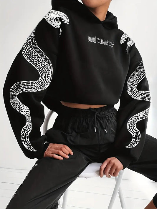 Sudadera Capucha Algodón Estampado Mujer - Vestiria