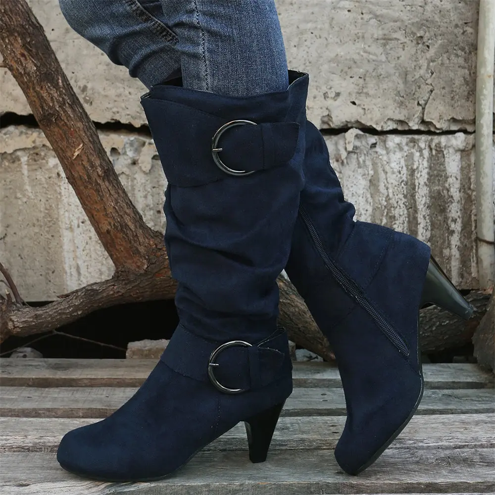 Botas Mujer Altas Cónicas Cómodas