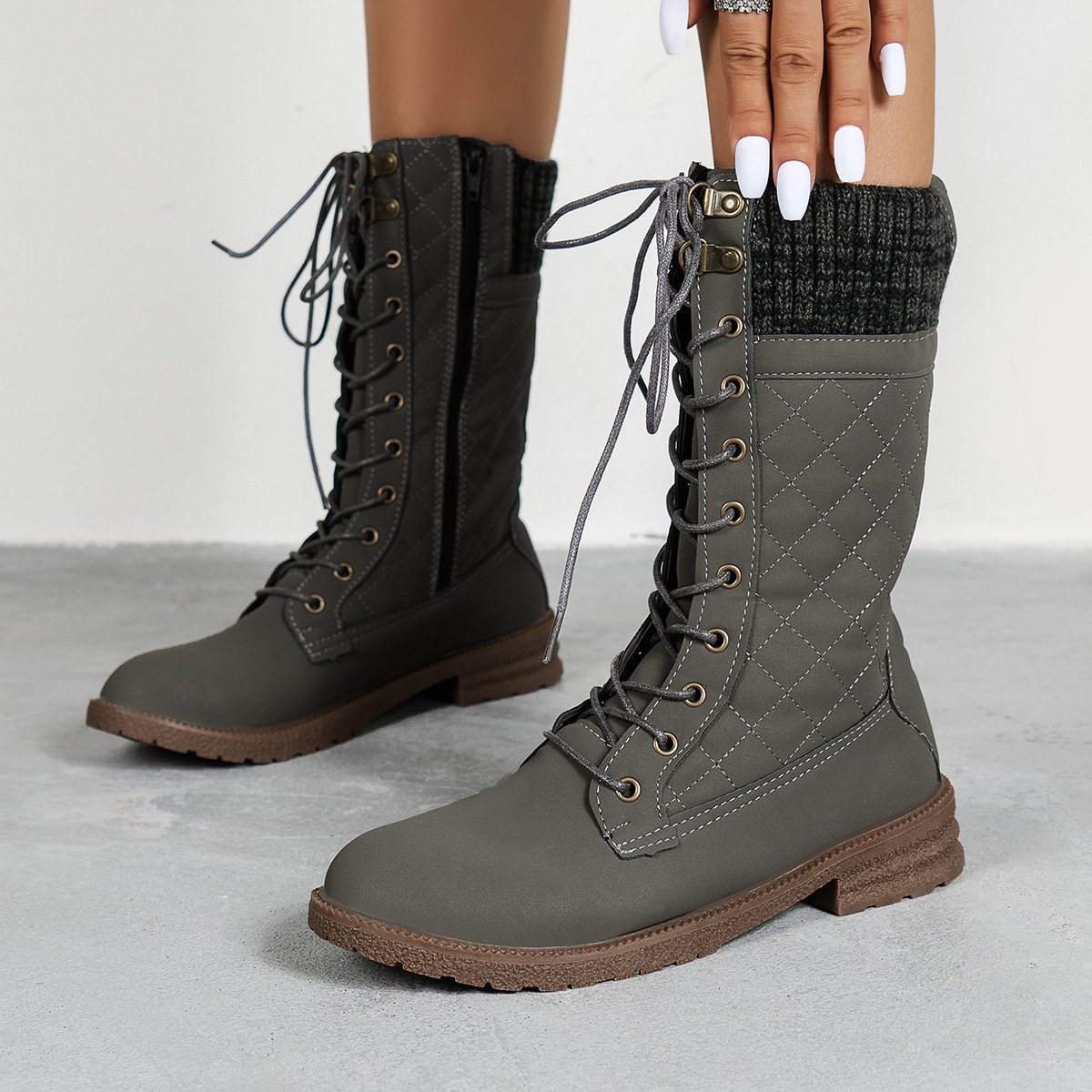 Botas Mujer Acolchadas Alto Cuello