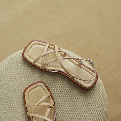 Sandalias de Verano con Tacón Ancho y Puntera Abierta