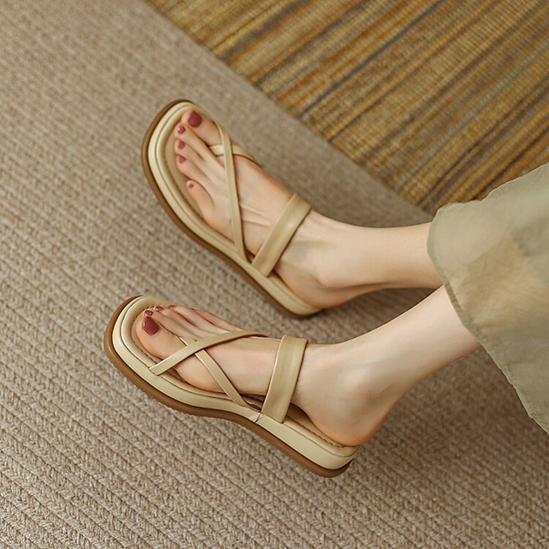 Sandalias de Plataforma con Punta Abierta Mujer