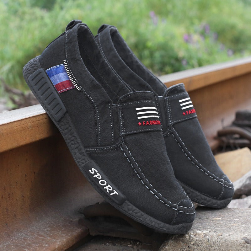 Zapatos Hombre Lona Respirable Diseño Casual - Vestiria