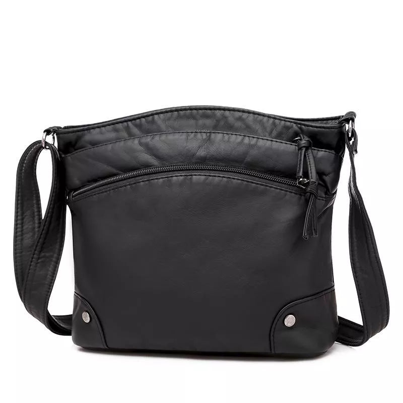 Bolso bandolera de cuero auténtico