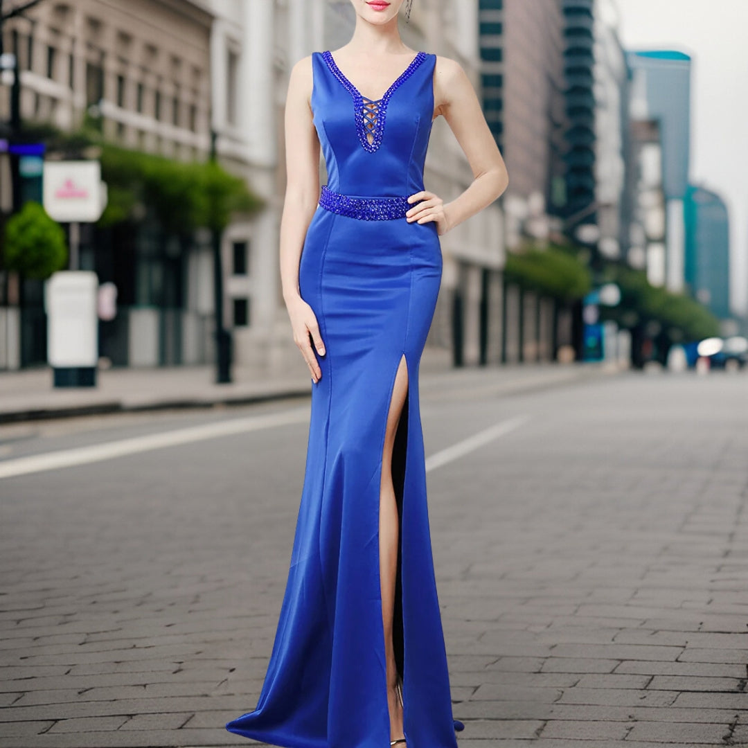 Vestido de Noche Elegante sin Espalda